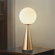 Nordic Bedside Decoration LED Table Lamp Gold Cone Glass Ball Simple Creative Bar Cafe Livring Room Bedroom LED Lights Fixtures 2024 - buy cheap