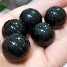 5pcs 20mm Natural obsidian sphere crystal Quartz Globe Ball Rock stones and Mineral Chakra Reiki Healing Home decoration Craft 2024 - buy cheap