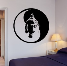 Free Shipping Wall Sticker Buddha Yin Yang Yoga Meditation Vinyl OM Decal Home Decor Wall Sticker for Living Room KW-183 2024 - buy cheap