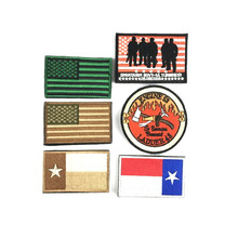 Вышитая нашивка с Техасским американским флагом, 3D крючок и петля, подвеска на руку, боевой армейский значок, 6 шт. 2024 - купить недорого
