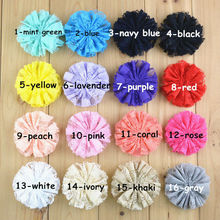 100pcs/lot New Comming 3" Artificial Solid Lace Flower Flat Back Kids Garment Hair Accessories FH62 2024 - buy cheap