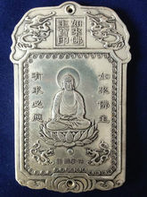 Exquisite Chinese Tibetan Silver Sakyamuni Amulet Auspicious Plate 2024 - buy cheap