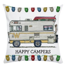 Happy Campers Cushion Cover Printing Short Plush Decorative Pillow Case Chair Seat Square Pillow Cover Home 2024 - buy cheap