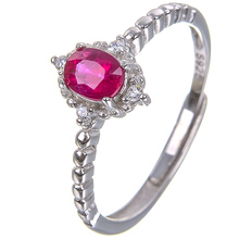 Rubi anel para mulher real 925 prata esterlina instrução jóias finas para moda feminina à venda 2024 - compre barato