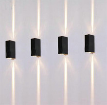 Iluminação led de parede, à prova d'água, 6w, ip65, lâmpada de parede dupla face, iluminação externa, 2 espaços, frete grátis 2024 - compre barato