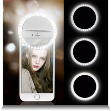 KISSCASE-Anillo de luz LED para selfi, lámpara de Clip luminoso para teléfono portátil, foco de luz para cámara de vídeo 2024 - compra barato
