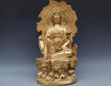 Тибетский буддистский храм медный Бронзовый Гуань Инь Гуань-Инь статуя Будды Бодхисаттва 2024 - купить недорого