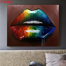 Abstract Sexy Lips 5d DIY Diamond Embroidery Full square Round Diamond Painting Cross Stitch,Diamond Mosaic Rhinestone pictures 2024 - buy cheap