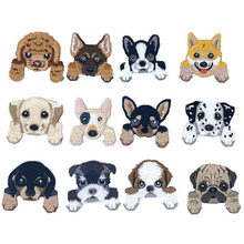 Iron On Patches For Kids Embroidered Dog Patches For Clothing Fabric Badges 20 pcs/lot 2024 - buy cheap