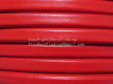 Red Licorice leather cord 10x6mm Genuine greek thick oval leather cord 2024 - buy cheap