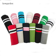 Kewgarden 85 * 15CM Elastic Stripe Rib Cuff Garment Accessories Stretch Knit Thread Fabric Jacket Sweatshirt Neckline 2Pcs/ Lot 2024 - buy cheap