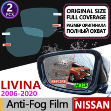 Película antiniebla para espejo retrovisor de coche, accesorios de película antiniebla para Nissan livine 2006 ~ 2020 L10 L11 ND, 2009, 2015, 2016, 2018 2024 - compra barato