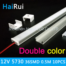 10pcs 5730  double color rigid strip led    36    Strip light white/warm  can be changed to day white 2024 - buy cheap