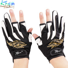 Top Quality Anti Slip Fishing Gloves/Outdoor Sports Slip-resistant 3 Low-Cut Fingers Fishing Gloves Luvas Free Shipping 2024 - buy cheap