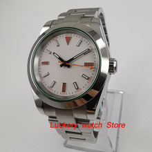 40mm Bliger white dial luminous men's watch saphire glass polished bezel Automatic wrist watch-BA35 2024 - buy cheap