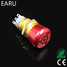 19mm Elevator Lift Waterproof Stainless Steel Metal Latching Emergency STOP Push Button Switch Stop Button Switch Red 2NO 2NC 2024 - buy cheap