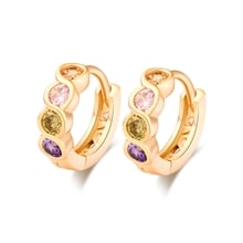 Colorful Children's Hoop Earrings  Gold Filled Fashion Girl Kids Jewelry 2024 - buy cheap