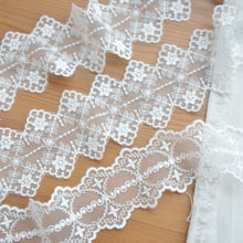 2Meters/lot High-quality white mesh embroidery lace trims High-end dress clothes lace accessories SC123 2024 - buy cheap