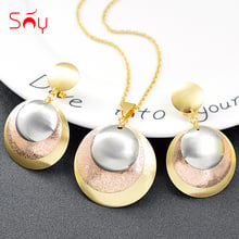 Sunny Jewelry Ethnic Round Jewelry Set For Women Necklace Earrings Pendant Hot Selling Big Jewelry Findings For Engagement Party 2024 - buy cheap