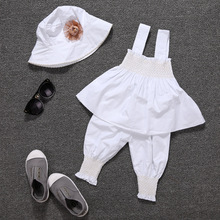 Conjunto de ropa para niñas pequeñas, conjunto de 3 piezas, vestido, pantalones y sombrero, ropa para niño niña, trajes infantiles, 2020 2024 - compra barato