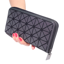 Popular Lady Geometric Rhomboid Purse Large Capacity Women Long Wallets Card Holder Phone Pocket Men Leather Wallet Money Bag 2024 - buy cheap