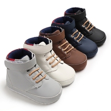 2019 Spring / Autumn Infant Baby Boy Soft Sole PU Leather First Walkers 0-18 Months 2024 - buy cheap