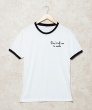 Camiseta feminina casual, camiseta engraçada para sorridente 2024 - compre barato