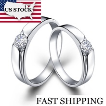 USA STOCK Uloveido His and Hers Engagement Ring Set Silver Color Wedding Rings for Women Bijouterie Anillos Ringen Bijoux J016 2024 - buy cheap