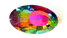 Free Shipping,120pcs/lot 50mm Rainbow Oval Faceted Crystal Prism Oblong Faceted Tunnel Prism SunCatcher Prism 2024 - buy cheap