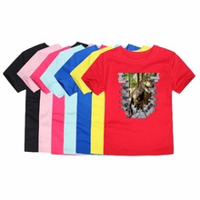 Boy T Shirts for Children Cotton Summer Jurassic World Dinosaurs T-Shirts for Girl Short Sleeve Tops Tees 2-14 Y Kids Tops 2024 - buy cheap