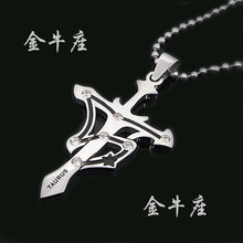 Twelve constellation TAURUS couplesl Cross 316L Stainless Steel pendant necklaces  necklace jewelry  wholesale 2024 - buy cheap