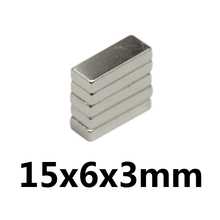 U-JOVAN Hot Sale 15pcs Super Strong Cuboid Block Neodymium Magnet Rare Earth N35 15 x 6 x 3 mm 2024 - buy cheap
