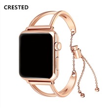 Luxury Strap For Apple Watch band 40mm/44mm 38mm/42mm Ladies metal belt Stainless steel bracelet iWatch series 3 4 5 se 6 band 2024 - buy cheap