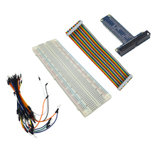 Raspberry Pi 3 MB-102 830 Point Breadboard + 40pin GPIO Board + 40pin GPIO Cable + 65pcs Jumper Cable for Arduino for Orange Pi 2024 - buy cheap