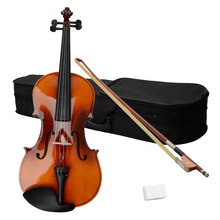 15 "акустическая скрипка с чехлом с бантом канифоль струнный музыкальный инструмент профессиональный Viola для начинающих коричневый-US сток 2024 - купить недорого