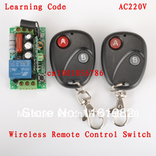 220V 1CH 10A Receiver&2Transmitter RF Wireless Remote Control Switch Light Lamp LED SMD ON OFF Switch Wireless 2024 - купить недорого