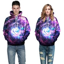 Space Galaxy 3D Sweatshirts Men/Women Hoodies With Hat Print Stars Nebula Spring Autumn Winter Loose  Hooded Hoody Couple Tops 2024 - buy cheap