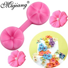 Mujiang Cherry Blossom Silicone Mold Sugarcraft Embossed Fondant Cake Decorating Tools Clay Candy Chocolate Gumpaste Molds 2024 - buy cheap