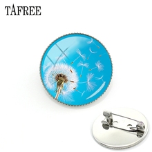 TAFREE-broche de diente de león para mujer, alfiler con imagen artística de cielo azul, cabujón de domo de vidrio, modelo DA06 2024 - compra barato