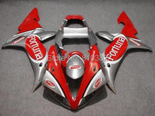 Motocicleta kit de carenado para YZFR1 02 03 YZF R1 2002 2003 yzfr1 YZF1000 Fortuna de plata de color rojo ABS carenados set + 7 regalos YM27 2024 - compra barato