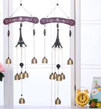 Campanas de la Torre Eiffel de Feng Shui, decoración de Metal para el hogar, regalo para amantes de los amigos, adorno para interiores, campana para puerta, educativo, Unisex, 2021 2024 - compra barato