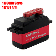 Free shipping 60kg Rc Servo with 18T Arm SSG metal gear Digital HV 7.4V Servo Motor for 1/5 Redcat HPI Baja RC Car servo Robot 2024 - buy cheap