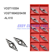 VCGT110304-AL K10 VCGT160402 VCGT160404 VCGT160408-AL K10*10PCS Deskar Turning Inserts,Blade for Aluminum&brass 2024 - buy cheap