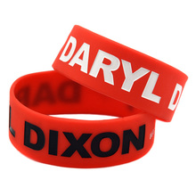 Pulsera de goma de silicona The Walking Dead I Love Daryl, 1 unidad, 1 pulgada de ancho, 2 colores 2024 - compra barato