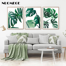 Green Palm Leaf Wall Art Prints Smile Benefits Canvas Painting Minimalist Quote Poster Wall Picture for Living Room Home Decor 2024 - buy cheap