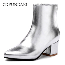 Pointed Toe Ankle Boots For Women High Heels Boots Ladies Spring Autumn Short Boots Shoes Woman Botas Mujer Chaussure Femme 2024 - buy cheap