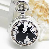 Relojes de cuarzo de acero blanco para mujer, pulsera de mano de Alicia en el país de las Maravillas, conejo de Alicia, regalo 2024 - compra barato