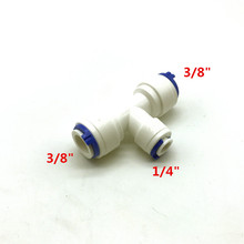 5x T Type Reverse Osmosis Aquarium Quick Fitting 1/4" 3/8" OD Hose Equal Connection Tee RO Water Plastic Pipe Coupling Connector 2024 - buy cheap