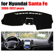 Alfombrilla para cubiertas de salpicadero de coche RKAC para Hyundai Santa Fe 2006-2012 años de conducción a mano izquierda dashmat pad dash auto accesorios para el tablero 2024 - compra barato