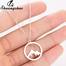 Shuangshuo Mountain Pendant Necklace Minimalist Nature Snow Mountain Necklace For Women Fashion Adventure Jewelry Gift 2024 - buy cheap